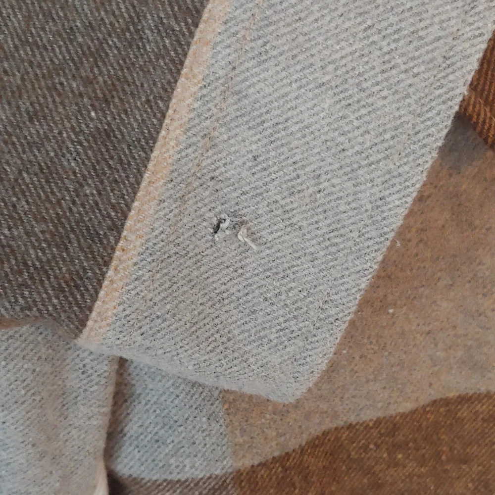 Men's Plaid Polyester Blend Button Shirt Brown, Tan, XL - Picture 5 of 15